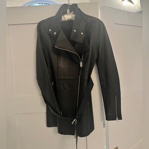 Mackage Black Leather Moto Jacket